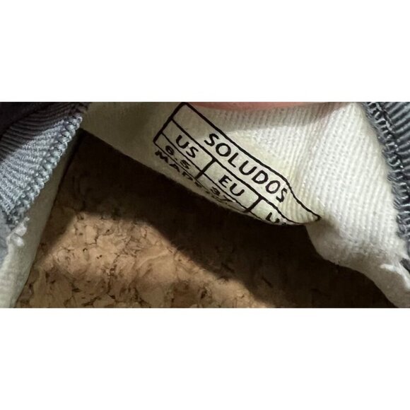 Soludos X Anthropologie Grey Velvet Slip-On Buffalo Slip On Flats Shoes Size 6.5 - Picture 6 of 6